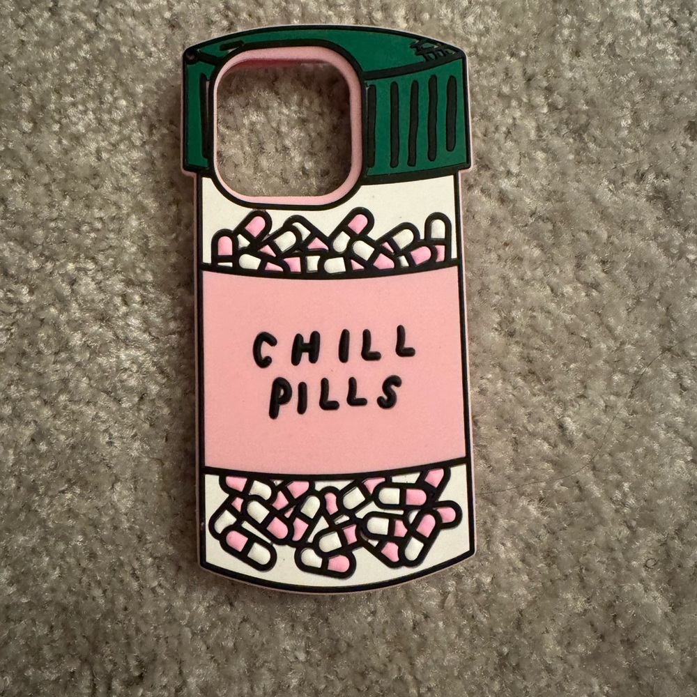 iPhone 15 Pro “Chill Pill” Pink and Green case